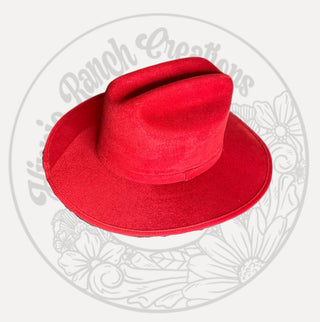 RED/ RANCHER CROWN / BLANK HAT ONLY
