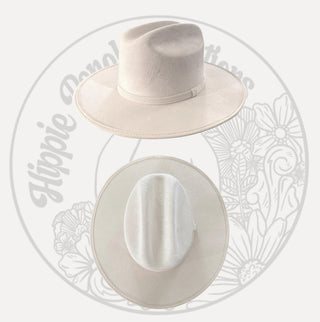 White / RANCHER CROWN / BLANK HAT ONLY