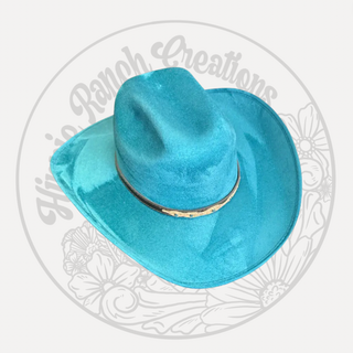TURQUOISE / COWBOY HAT / BLANK HAT ONLY